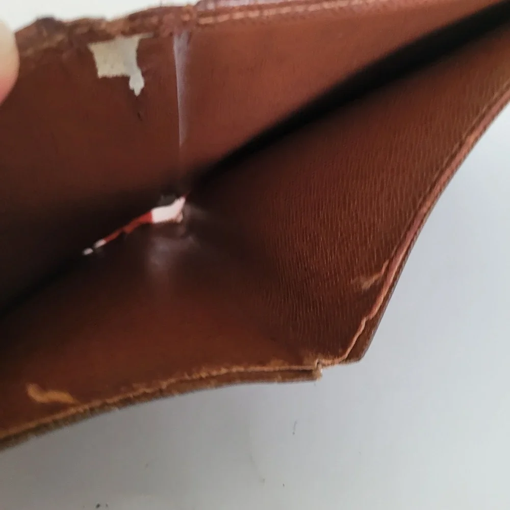 Louis Vuitton Monogram Canvas Bifold Wallet Brown CA0091 Mens Made in Spain